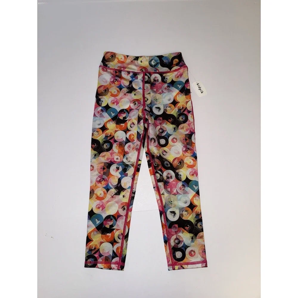 Kidpik Girls XXS Leggings 4 Multicolor Athletic Stretch Pants Activewear Kid NWT